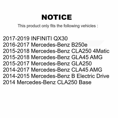 Kugel Front Wheel Bearing Pair For Mercedes-Benz CLA250 GLA250 Infiniti QX30 CLA45 AMG GLA45 B K70-101520
